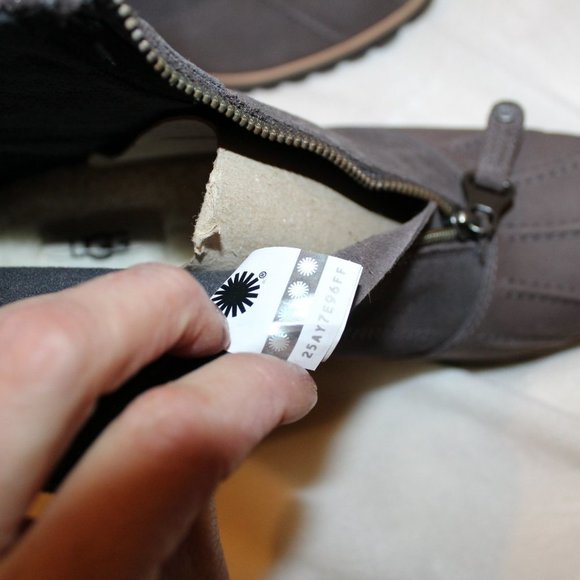 NIB UGG WOMEN'S WEDGE REGGIE SUEDE ZIP UP ANKLE BOOTS - Picture 7 of 8